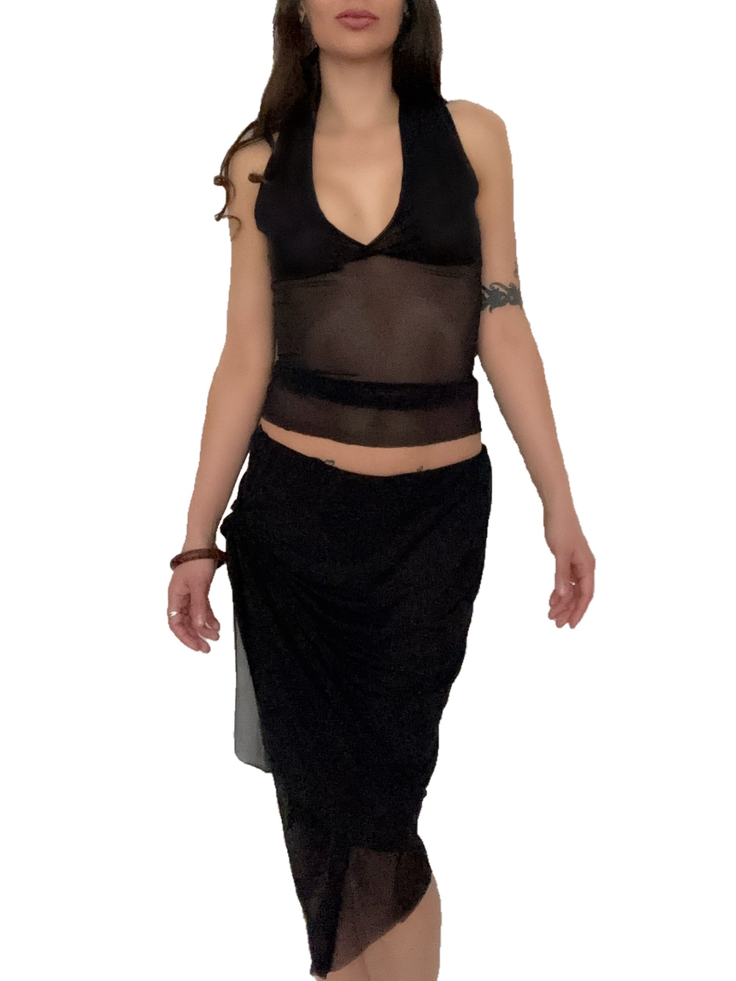 Mesh Neckholder Tank Top